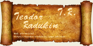 Teodor Radukin vizit kartica